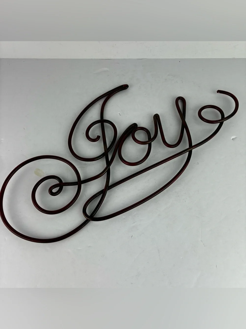 Joy Ironworks Scripted Word Christmas Sign